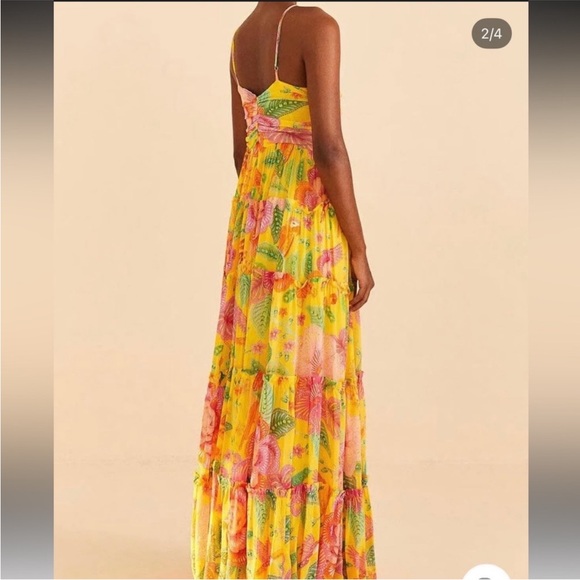 Farm Rio Macaw Bloom Tiered Dress - Picture 2 of 13